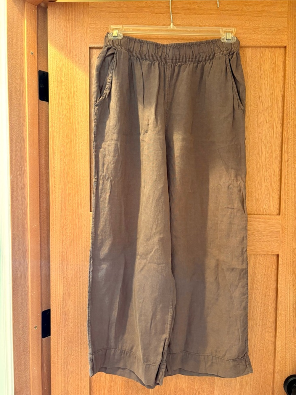 Tahari Brown 100% Linen Pants Women's Size large - Picture 4 of 6